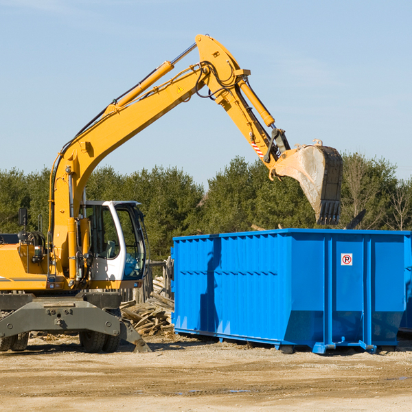 are there any restrictions on where a residential dumpster can be placed in Mercer County